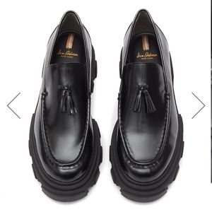 SAM EDELMAN DANDREA' TASSEL LEATHER PLATFORM LOAFERS